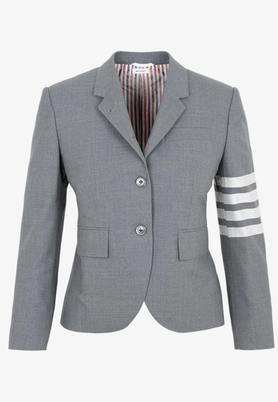 Shop Thom Browne 4-bar Stripe Blazer In Wool In Grey