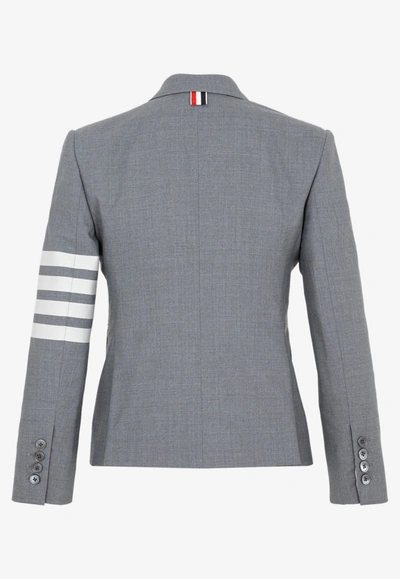 Shop Thom Browne 4-bar Stripe Blazer In Wool In Grey