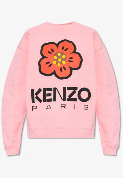 Shop Kenzo Boke Flower Pullover Sweatshirt In Pink