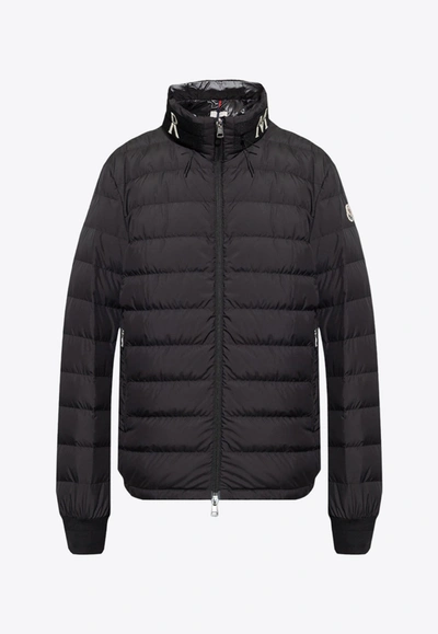 Shop Moncler Akio Padded Down Jacket In Black