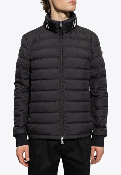 Shop Moncler Akio Padded Down Jacket In Black