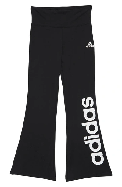 Shop Adidas Originals Kids' Logo Flare Leggings In Black