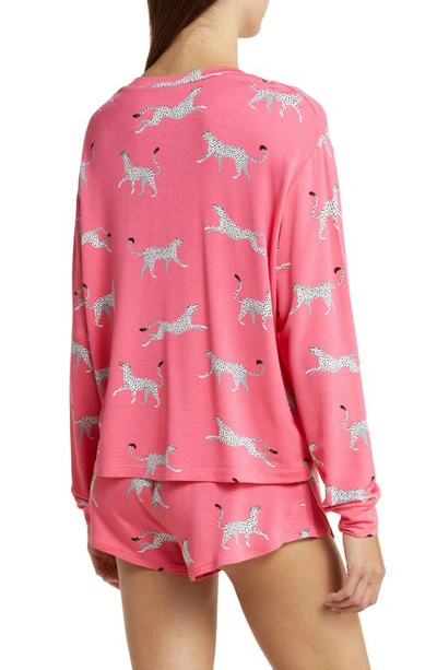 Shop Honeydew Intimates Play It Cool Short Pajamas In Pink Cheetahs