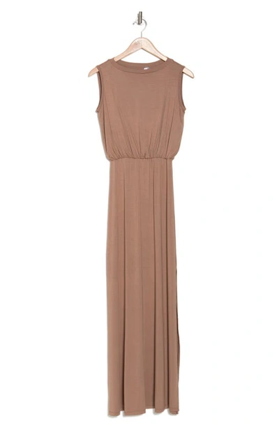 Shop Go Couture Sleeveless Blouson Maxi Dress In Sienna