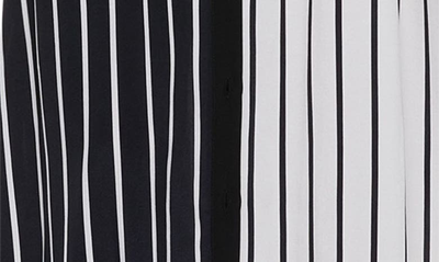 Shop Alice And Olivia Chassidy Colorblock Stripe Long Sleeve Maxi Shirtdress In Vertical Palazzo Stripe Black