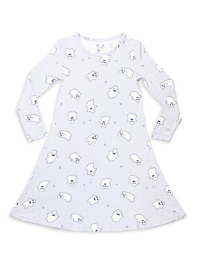Shop Bellabu Bear Baby Girl's, Little Girl's & Girl's Ghastly Ghost Long-sleeve Dress In Blue