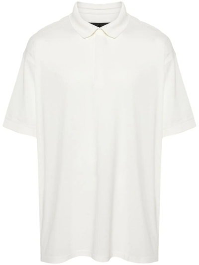 Shop Y-3 Piqué Polo Shirt In White