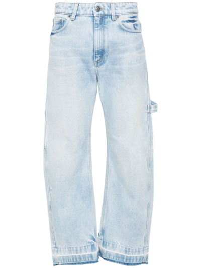 Shop Stella Mccartney Mid-rise Jeans With Tapered Leg In Blue