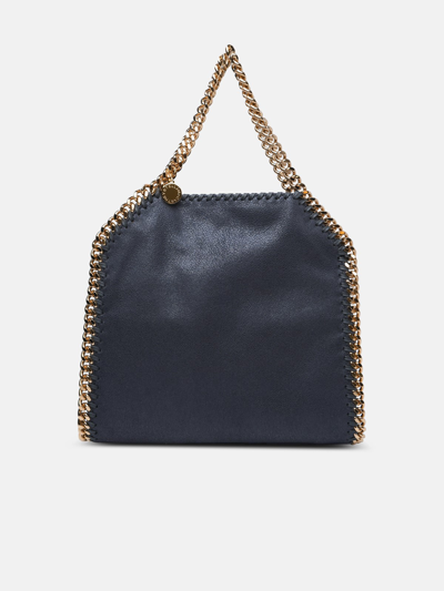 Shop Stella Mccartney 'falabella' Mini Tote Bag In Navy Recycled Polyester Blend