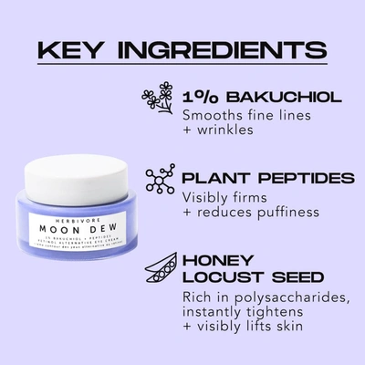 Shop Herbivore Botanicals Moon Dew 1% Bakuchiol + Peptides Retinol Alternative Eye Cream