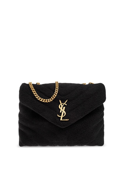 Shop Saint Laurent Loulou Small Shoulder Bag In Black