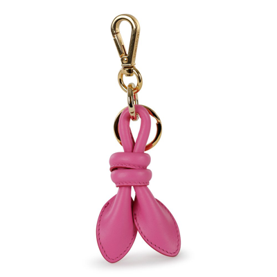 Shop Jacquemus Twisted Key Ring In Pink