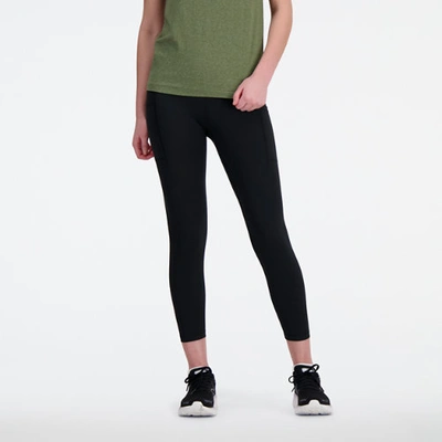 Shop New Balance Women's Nb Sleek Pocket High Rise Legging 23" In Black