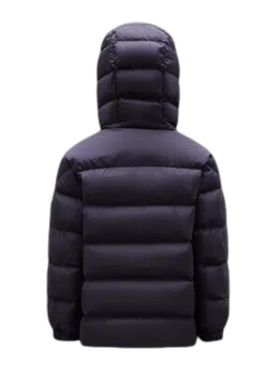Moncler Mark Short Parka In Blue