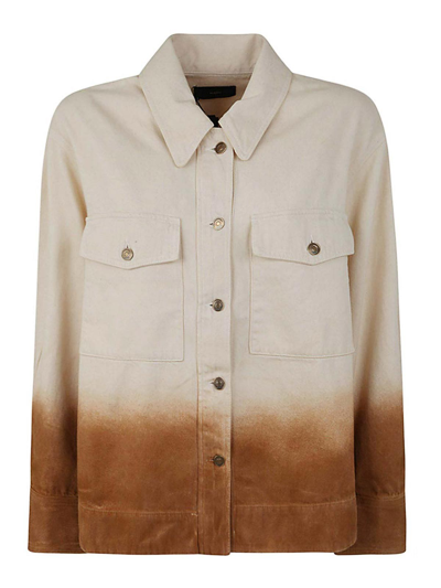 Alanui Bright Hues Denim Overshirt In White