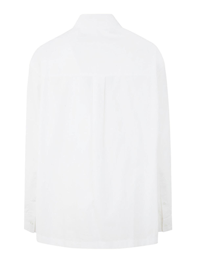 Shop Alexander Wang Button Up Long Sleeve Shirt In White