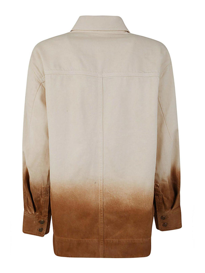 Alanui Bright Hues Denim Overshirt In White