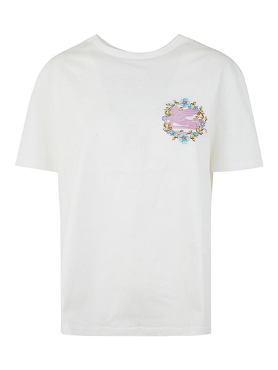 Shop Etro Logo Patch T-shirt In White