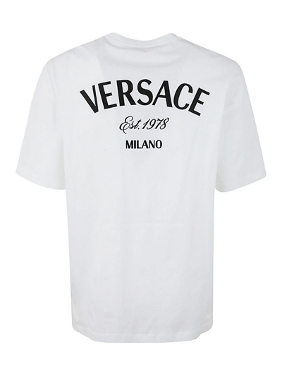 Versace T-shirt With Logo In White