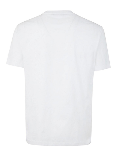 Shop Versace T-shirt Two Color Print In Blanco