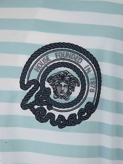 Shop Versace T-shirt Nautical Emblem In White