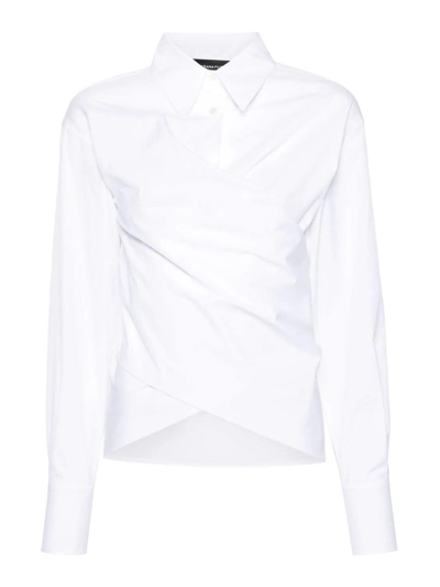 Shop Fabiana Filippi Popeline Shirt In White