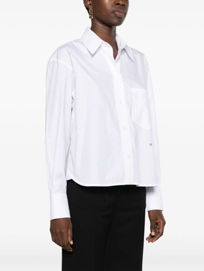 Victoria Beckham White Regular Solid Shirt In White