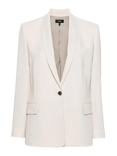 Shop Theory Shawl Jacket In White