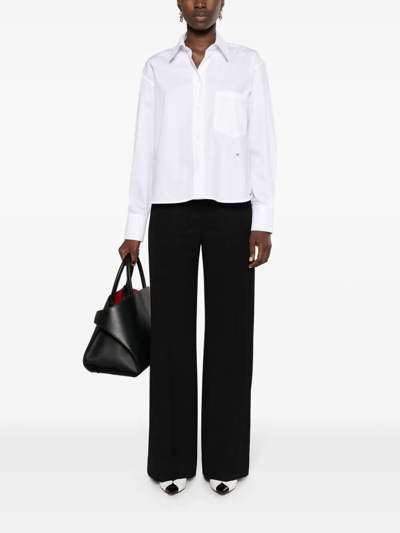 Victoria Beckham White Regular Solid Shirt In White