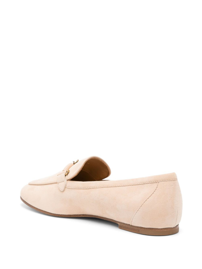 Shop Tod's Suede Loafer In White