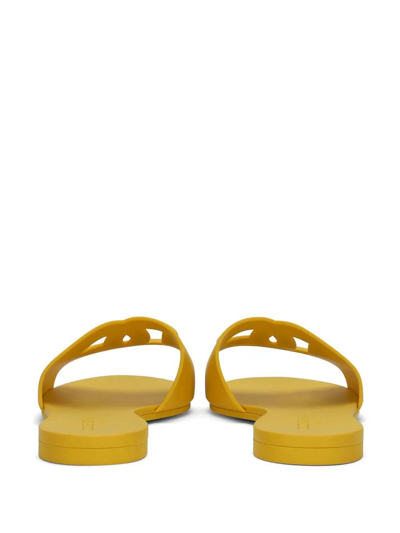 Shop Dolce & Gabbana Rubber Sandal In Yellow