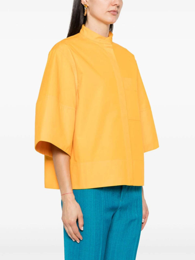 Shop Jil Sander Cotton Popeline Shirt In Naranja