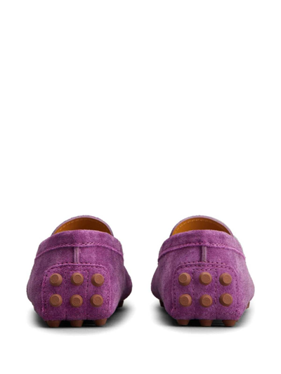 Shop Tod's Macro Gommino Loafer In Purple