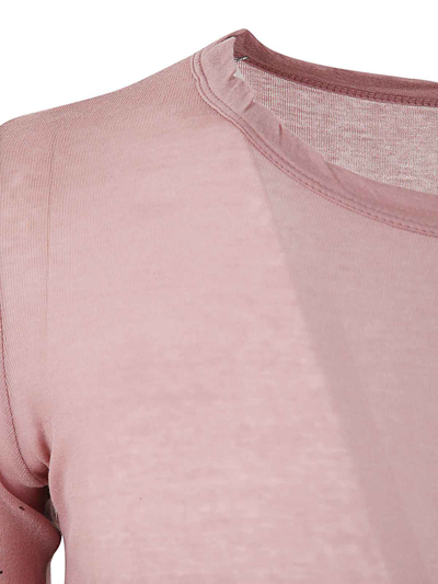 Shop Rick Owens Rib Long Sleeves T-shirt In Pink