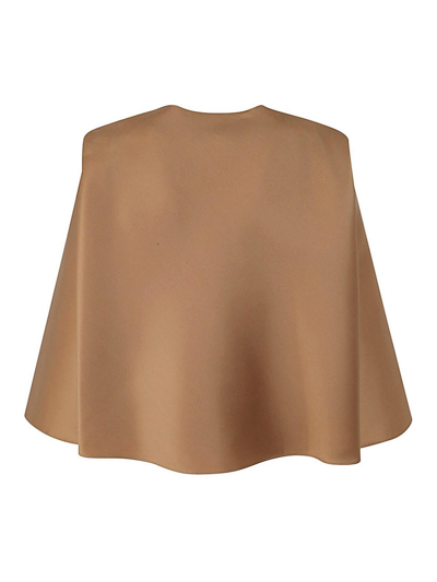 Alberta Ferretti Short Profile Casual Jacket In Brown