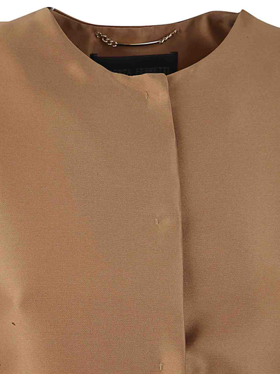 Alberta Ferretti Short Profile Casual Jacket In Brown