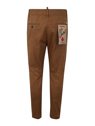 Shop Dsquared2 Chino Pants In Marrón