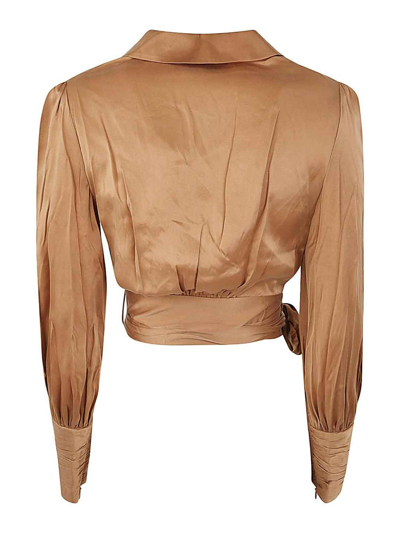 Shop Zimmermann Top - Silk In Brown