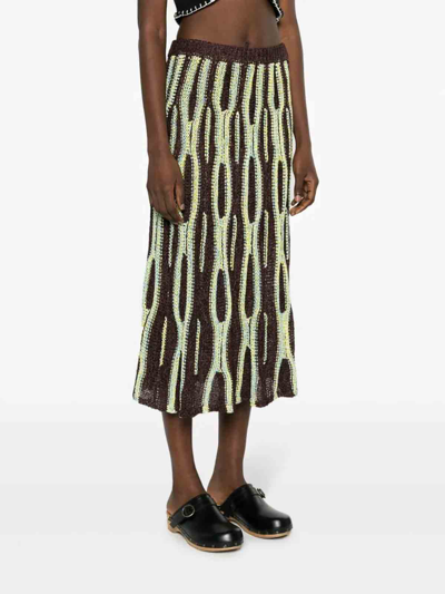 Shop Ulla Johnson Elara Skirt In Brown