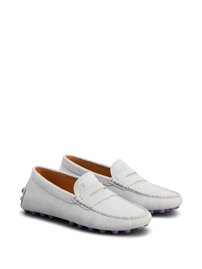 Shop Tod's Macro Gommino Loafer In Grey