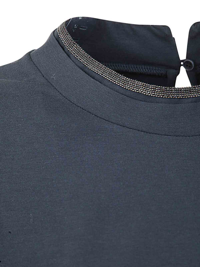 Shop Brunello Cucinelli Round Neck T-shirt In Blue