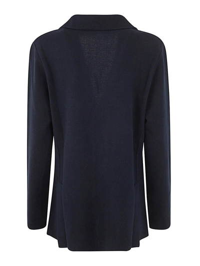 Shop Lardini Knitted Jacket In Azul