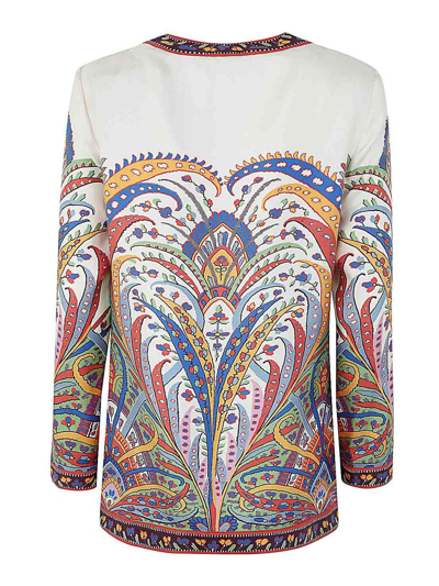 Shop Etro Silk Twill Jacket In Multicolour