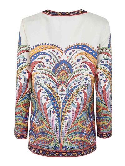 Etro Floral-print Silk Jacket In Multicolour