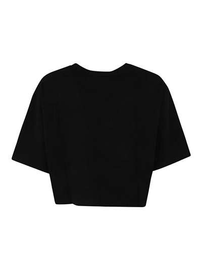 Shop Balmain Printed Cropped T-shirt In Negro