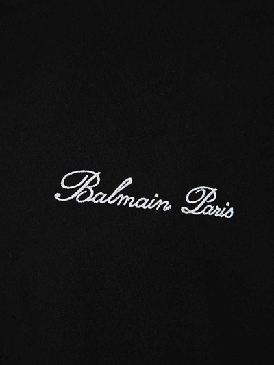 Balmain Black Reflective T-shirt In Negro