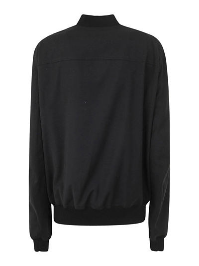 Rick Owens Man Jacket Black Size 38 Cotton, Silk, Virgin Wool In Negro