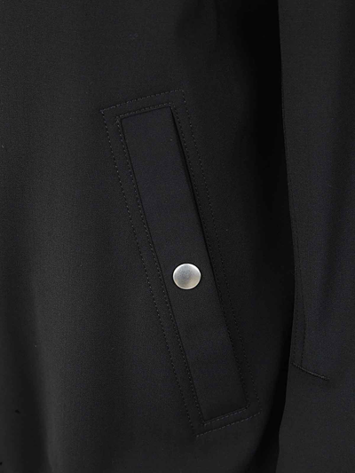 Rick Owens Man Jacket Black Size 38 Cotton, Silk, Virgin Wool In Negro