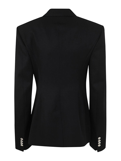 Attico Glen Single-breasted Virgin Wool Blazer In Negro