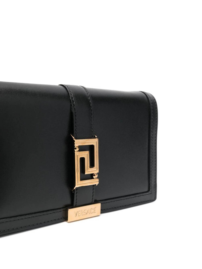 Shop Versace Wallet On Chain In Black
